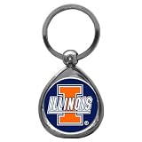 Illinois Fighting Illini NCAA High-Polish Chrome Key Tag w/ Photo Dome