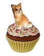 Long Hair Chihuahua Cup Cake -Trinket Box