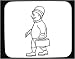 Decorated Mouse Pad with man, "black and white", walking, Chicago, Illinois, bag, shoes