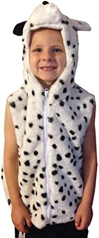 Fashion Vest with Animal Hoodie for Kids (Large Dalmation)