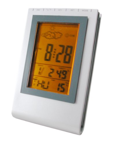 Wireless Pocket LCD Digital Weather Station with Clock, Calendar, Alarm, Picture Frame Style, Battery Operated