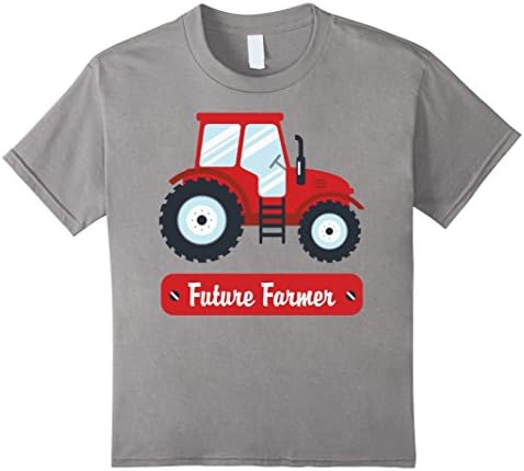 Kids Future Farmer - Tractor Shirt 8 Slate
