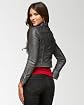 bebe Snap Leather Moto Jacket :  fashion metallic sexy leather jacket
