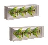 Fish napkin holders green s/2 (3 per box)