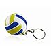 New Cute Blue Rubber Mini Volleyball Shaped Key Chain