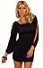 Long Sleeve Open Style Round Neckline Fitted Cocktail Party Mini Clubwear Dress Cheap