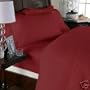 1200 Thread Count 4pc Queen Bed Sheet Set 100% Egyptian Cotton, Sateen Stripe, Deep Pocket, 1200 TC, Stripe Red
