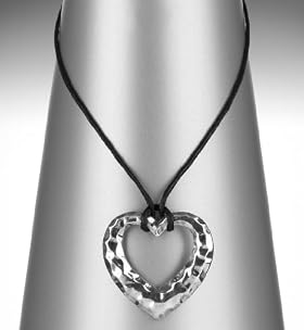Hammered Heart Pendant Necklace