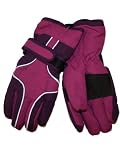 Kids Girls Ski Waterproof Thermal Lining Warm Winter Thermal Snow Gloves. Velcro Strap And Elasticated Wrist GC43