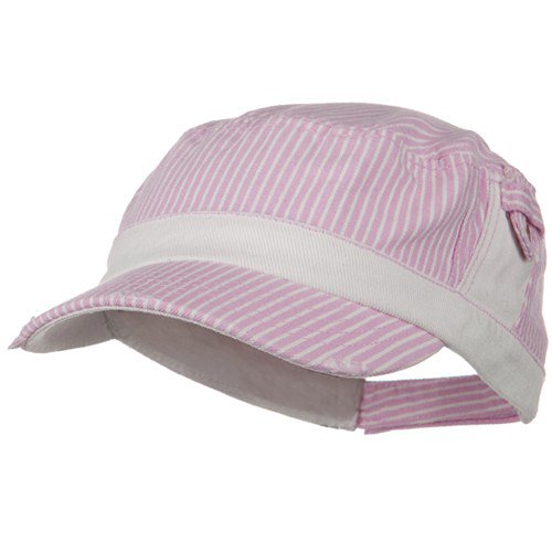 Discount Washed Stripe Denim Fidel Army Cap - Pink W19S21C