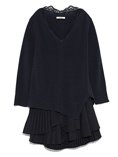 (スナイデル)snidel レースインニットプリーツコンビワンピース