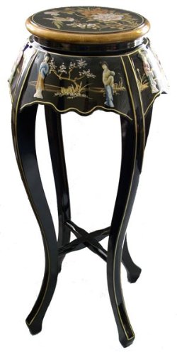 Elegant Oriental Furniture Round Plant Stand