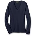 Ribbed Pima V-Neck Sweater