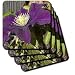Autumn Purple Clematis- Flowers- Photography - Set Of 8 Coasters - Soft