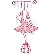 Jewelry Stand Ballerina Organizer Necklaces Bracelets Rings Pink