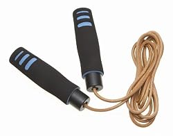 Altus Athletic 9-Foot Adjustable Leather Jump Rope with DVD
