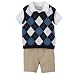 Infant Boys' Cherokee� Short-Sleeve Argyle Sweater Vest - Navy