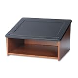 Safco Products - Safco - Tabletop Lectern, 24w x 18-1/2d x 13-3/4h, Medium Oak/Black - Sold As 1 Each - Sturdy 3/4