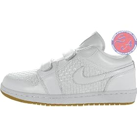 Mens Air Jordan Retro I Low Velcro Premier Men's Air Jordan Retro I Low Velcro Premier (White-Metallic/Platinum)