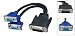 from sourcingmap DMS 59 to 2 Dual VGA HD15 Female Splitter Adapter Cable