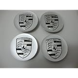 4pcs Set Porsche Silver with Silver Wheel Center Caps 997 993 911 968 Cayenne Boxter... 