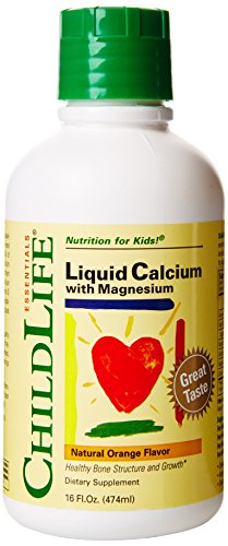 Child Life Liquid Calcium/Magnesium,Natural Orange Flavor Plastic Bottle, 16-Fl. Oz.