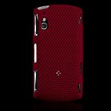 NTT Docomo【ドコモ】Sony Ericsson Xperia PLAY SO-01D専用 ドット柄【液晶保護フィルム付】レッド