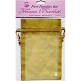 Medium Gold Nylon Favor Pouches (10 count)