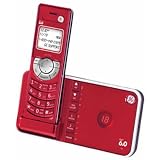 GE Designer Series Ultra-Slim Cordless Phone - Red