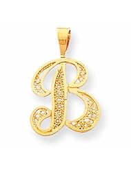 10K Gold SCRIPT Initial B Charm