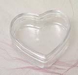 Clear Fillable Acrylic Heart Favor Boxes - Pkg of 24