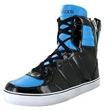 RADII Strangler Mens High Top Retro Fashion Hip Hop Velcro Sneaker Shoe Black Perf Aqua