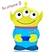 Disney 3D 3 Eyes Toy Story Alien Movable Eye Hard Case Protector Shield Cover Iphone 5 5G Gift (Blue)
