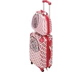 KANABEACH NYC - Set valise 2 roues 49cm + beauty case 36cm rouge (25993)
