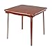 Scalloped Edge Wood Folding Card Table in Cherry Finish