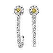 14K White Gold 1/2 ct. Diamond J-Hoop Earrings