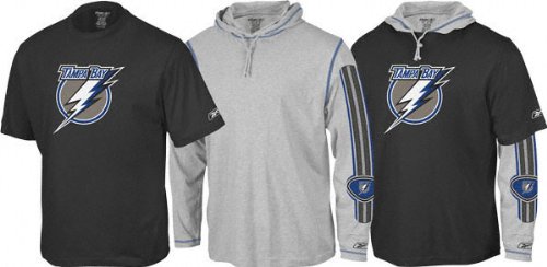 Tampa Bay Lightning -Black/Grey- Hoodie Tee Combo