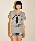 graniph（グラニフ）ベーシックTシャツ/シャドー モンスターカレッジ(ヘザーグレー) S