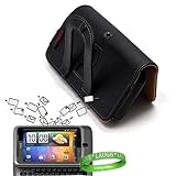 Quality BLACK Android 2.2 Phone OS HTC Desire Z SmartPhone Leather Case Hol ....