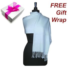 Buy 100% Pashmina Baby Blue Wrap. Woman's Scarf. by Pashmina