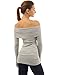 PattyBoutik Women's Off Shoulder Long Sleeve Tunic Sweater