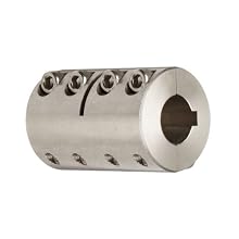 Ruland MSPC Two-Piece Clamping Rigid Coupling with Keyway, Metric