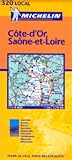 Michelin Local Map No. 320: Cote-d'Or, Saone-et-Loire (France)