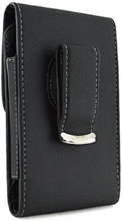Blackberry Z30 Vertical Leather Case with Magnetic Closure with Belt Clip (MH078) (Plus Size ONLY Fits Phone with Thick Cover such as Otterbox Commuter on, NOT for Phone without Cover on It ) + MYNETDEALS Mini Touch Screen Stylus