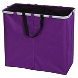 Zeller 13285 W&auml;schesammler 2-fach, Polyester 63 x 31 x 55 cm, lila