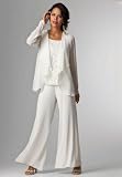 Roamans Plus Size 3-Piece Tiered Ruffled Pantset