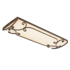 World Imports Lighting 7204-35 Fluorescent Bristol Linear Flush Mount Fixture, Antique Oak by World Imports