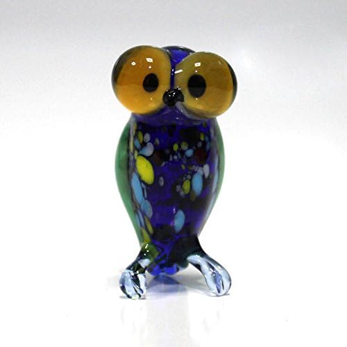 Big Glass Figurine "Owl" Russian Handmade