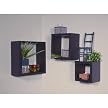 Mahogany Stained Wall Cubbies - Set of 3