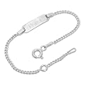 Unique 925 Sterling Silber Armband mit Gravurplatte inklusive kostenloser Gravur ID0030